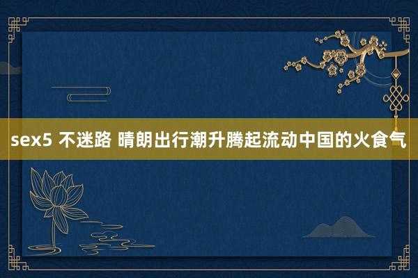 sex5 不迷路 晴朗出行潮升腾起流动中国的火食气