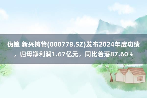 伪娘 新兴铸管(000778.SZ)发布2024年度功绩，归母净利润1.67亿元，同比着落87.60%