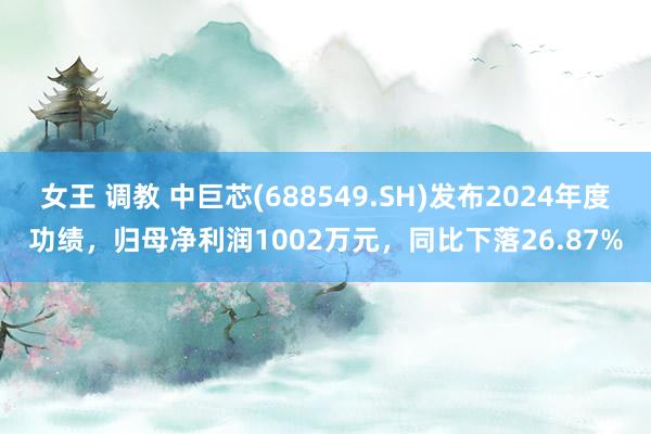 女王 调教 中巨芯(688549.SH)发布2024年度功绩，归母净利润1002万元，同比下落26.87%